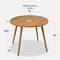 Best Choice Products Round Mid-Century Modern 35.5in Dining Table, Dinette for Home or Kitchen w/Wood Finish Steel Legs​